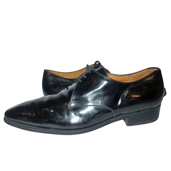 J.M. Weston Black Patent Derby Men's Size 10 D - Picture 2 of 8